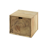 Table de nuit flottante en bois d'acacia Nova avec 1 tiroir - 30x25x29 cm 