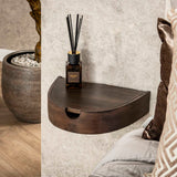 Ensemble de Tables de Nuit Demi-circulaires Flottantes 2 – Acacia 