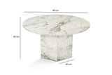 Table basse ronde Vano aspect marbre 80 cm 
