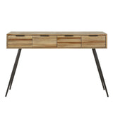 Table de pique-nique Bosco en teck massif, vieilli, 120x30x76 cm 
