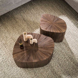 Ensemble de 2 tables basses Myla Carré en Teck Brun 