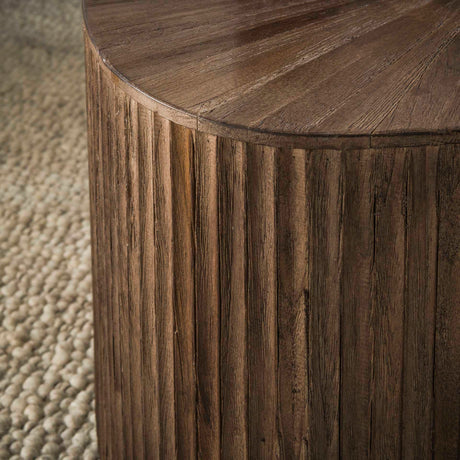 Ensemble de 2 tables basses Myla Carré en Teck Brun 