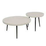 Table basse set of 2 Sylas stone blanc