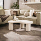 Table basse Sinan XL en composite de marbre 110 cm 