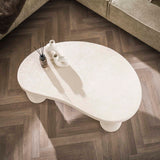 Table basse Sinan XL en composite de marbre 110 cm 