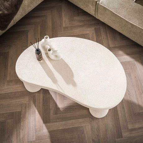 Table basse Sinan XL en composite de marbre 110 cm 