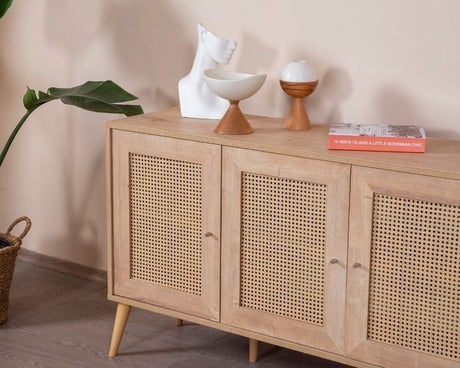 Calvin opbergkast met soft-close 180 cm Eikenlook Melamine gecoat houtcomposiet, MDF