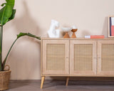 Calvin opbergkast met soft-close 180 cm Eikenlook Melamine gecoat houtcomposiet, MDF