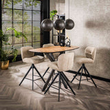 Armeta Table basse organique 140 cm en teck veneer 