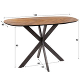 Armeta Table basse organique 140 cm en teck veneer 