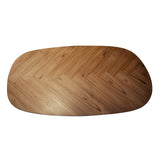 Armeta Table basse organique 140 cm en teck veneer 