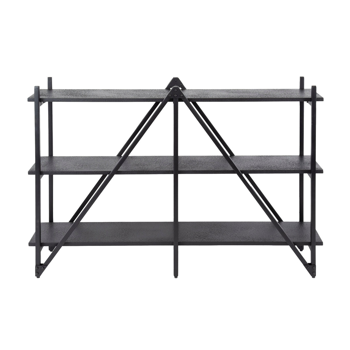 Étagère Loek 3 niveaux Métal Gris 