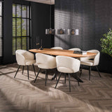 Table à manger ovale danoise Tavon en bois d'acacia 180x95 cm