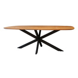 Table à manger ovale danoise Tavon en bois d'acacia 180x95 cm