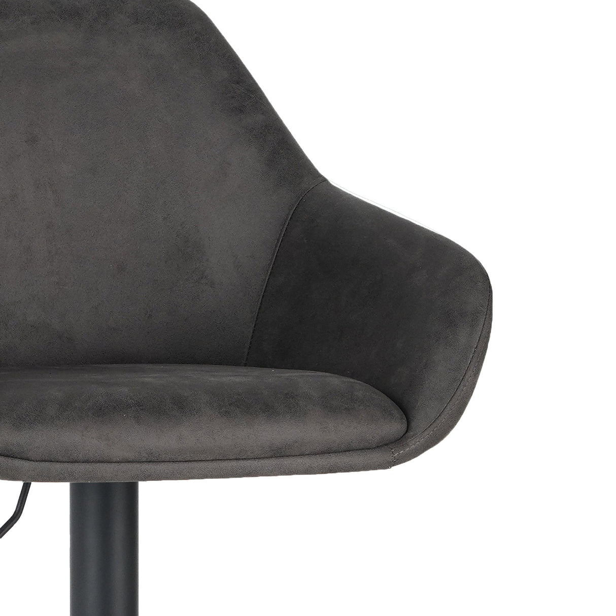 Tabouret de bar de venin anthracite - chaise de bar rotative industrielle avec accoudoir - Eco-leer