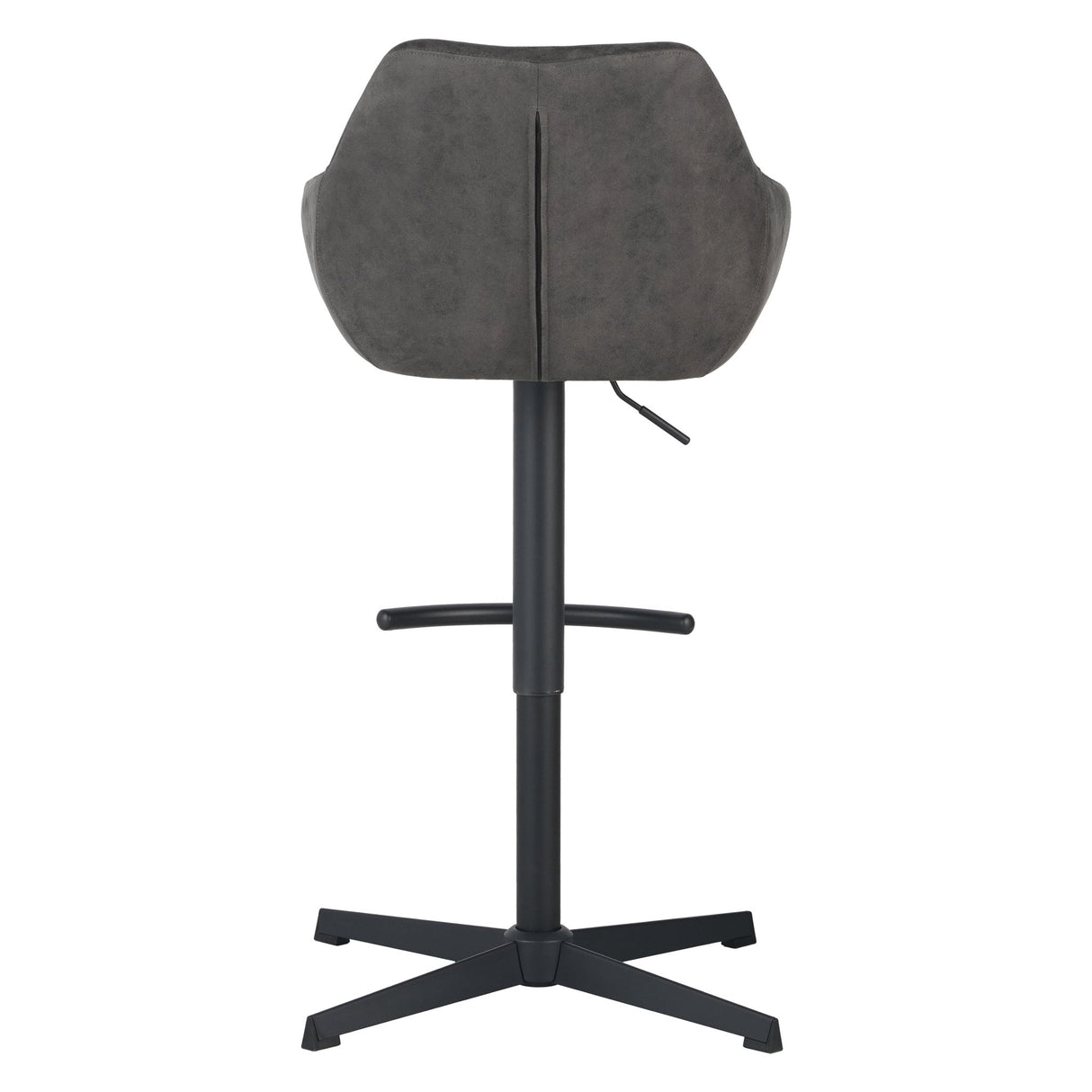 Tabouret de bar de venin anthracite - chaise de bar rotative industrielle avec accoudoir - Eco-leer