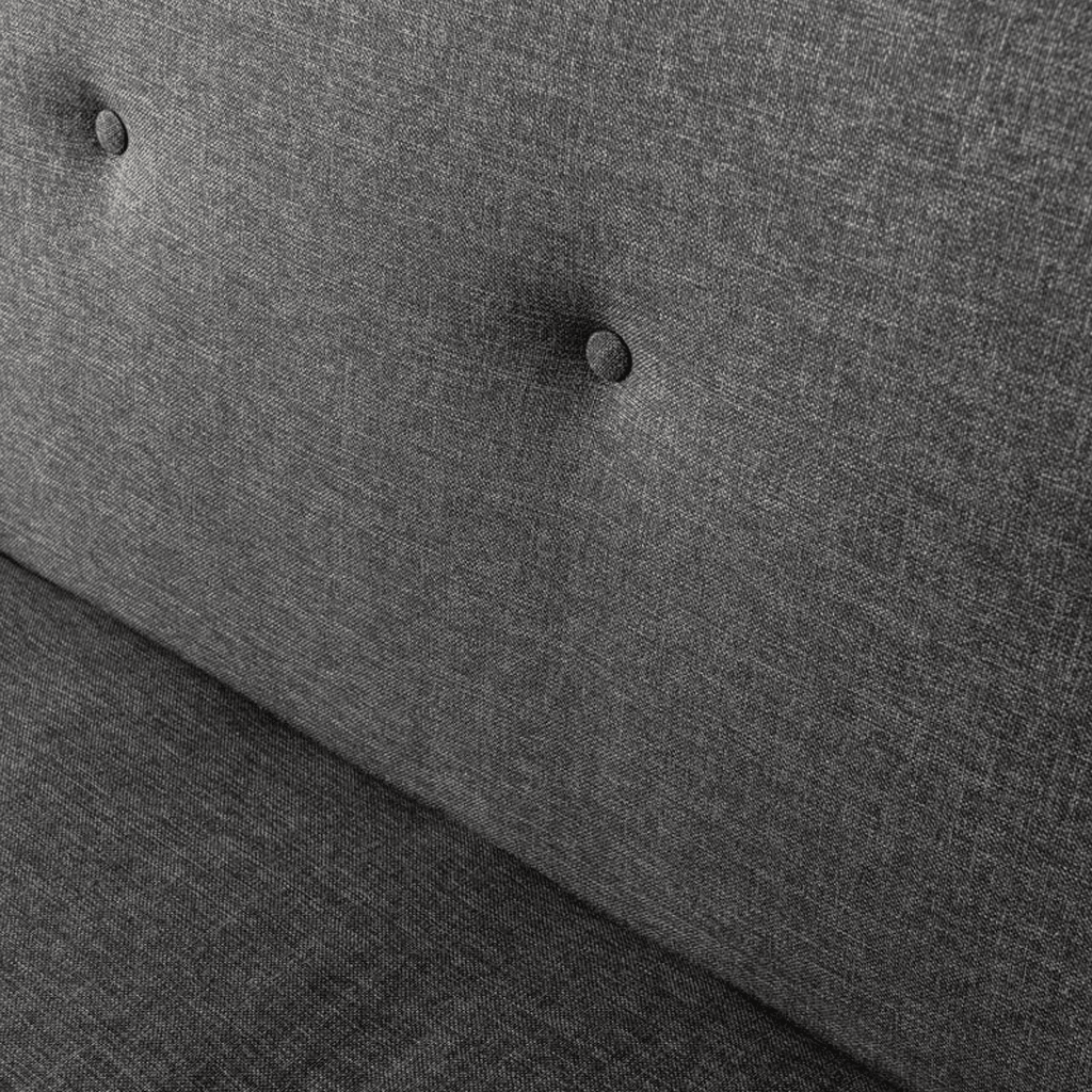 Canapé-lit 3 places Zoly Anthracite Tissu - 180 cm - Sans accoudoirs - Capitonné 