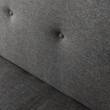 Canapé-lit 3 places Zoly Anthracite Tissu - 180 cm - Sans accoudoirs - Capitonné 