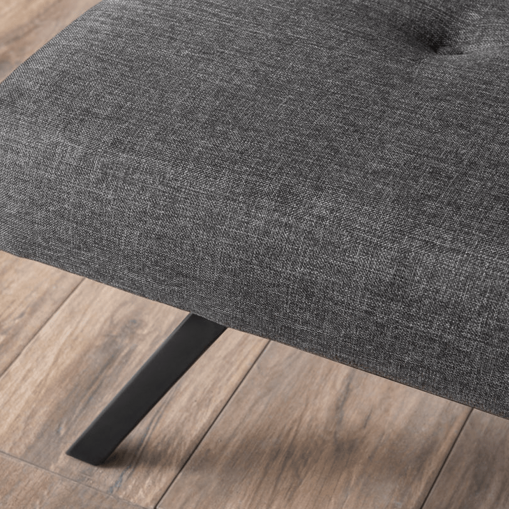 Canapé-lit 3 places Zoly Anthracite Tissu - 180 cm - Sans accoudoirs - Capitonné 