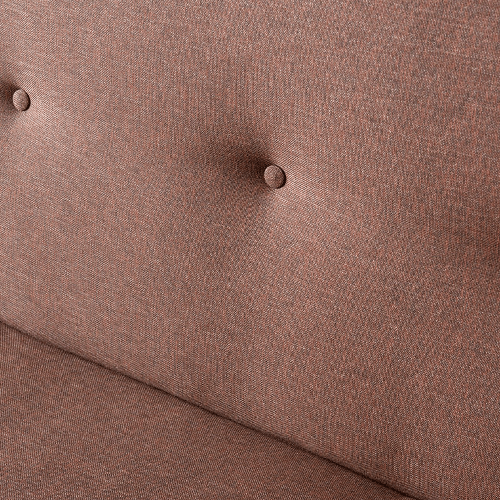 Canapé-lit 3 places Zoly en tissu brun - 180 cm - Sans accoudoirs - Capitonné 