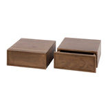 Table de chevet flottant en acacia drift brown industriel 