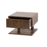 Table de nuit flottant Acacia Drift Brown – 1 tiroir 35 cm 