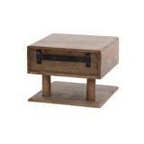 Table de nuit flottant Acacia Drift Brown – 1 tiroir 35 cm 