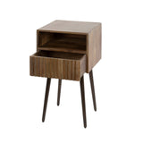 Table de chevet Dex en bois d'acacia Drift Brown - 1 tiroir 