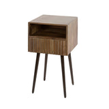 Table de chevet Dex en bois d'acacia Drift Brown - 1 tiroir 