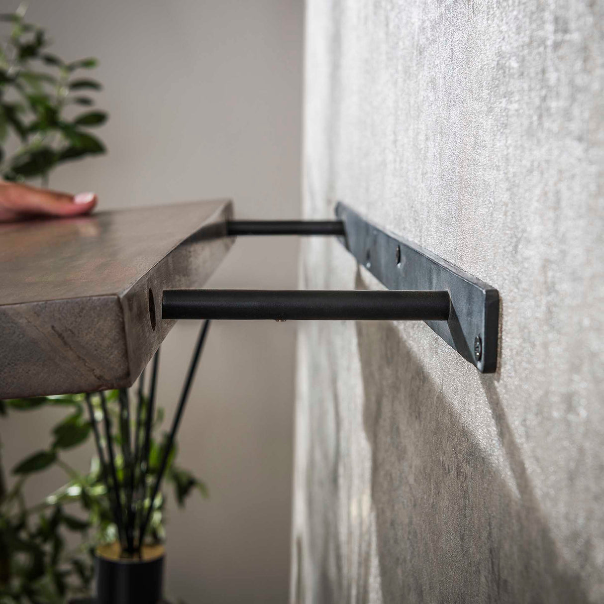 Étagère murale Acacia Drift Brown 60 cm - Bois massif 