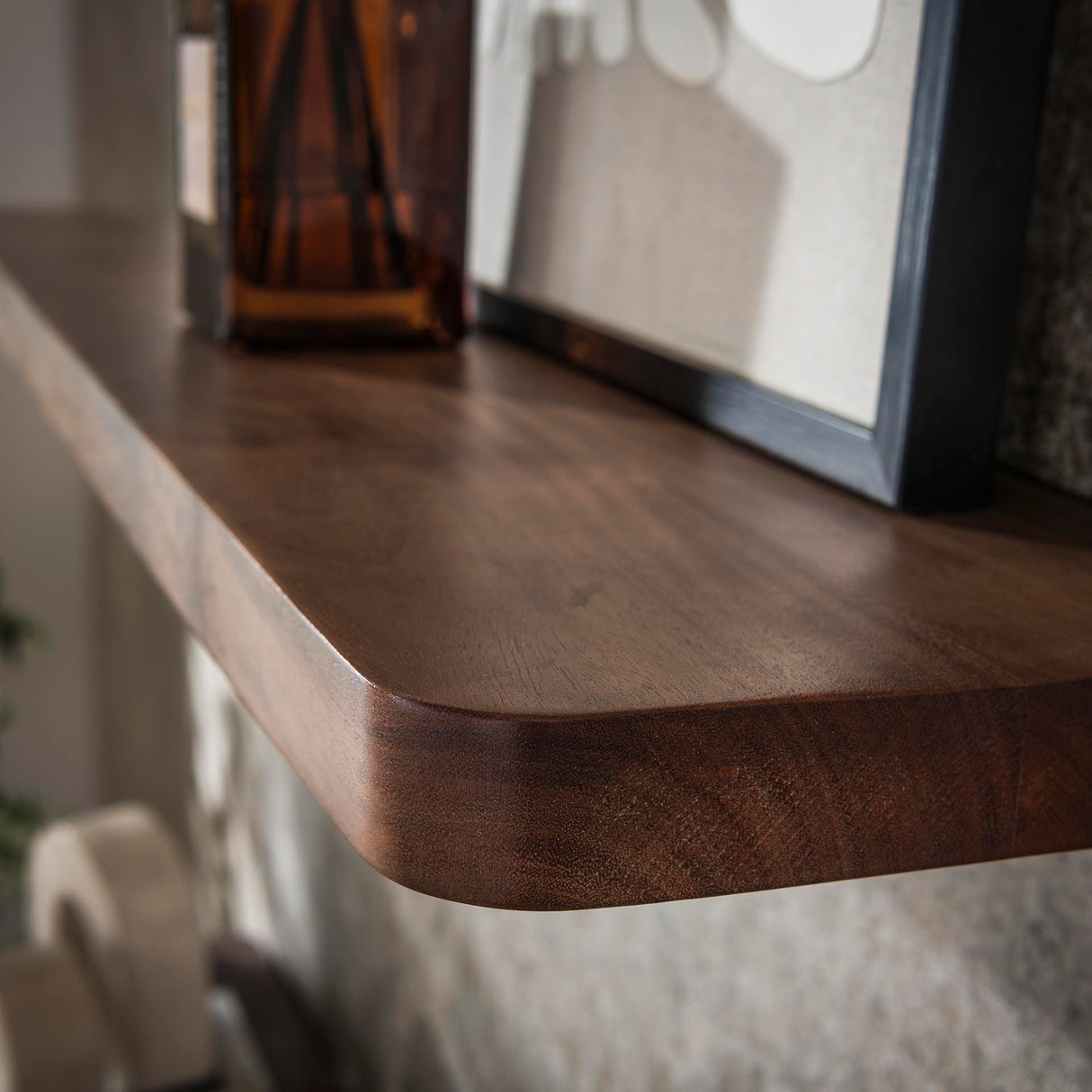 Étagère murale Noa 90 cm - Bois d'acacia Drift Brown 