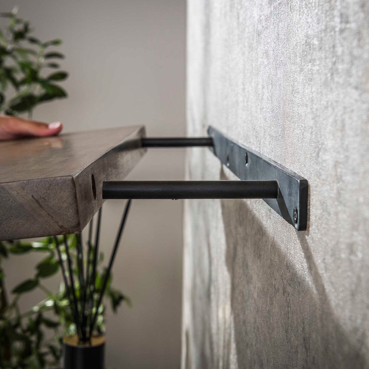 Étagère murale Noa 90 cm - Bois d'acacia Drift Brown 