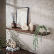 Etagères murales - Etagère murale Noa 120 cm Bois d'Acacia Massif Marron Flotté - Dimehouse