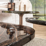 Table d'appoint Copper Glow M – Cuivre Antique, 50x42x55 cm 