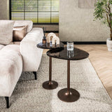 Table d'appoint Copper Glow M – Cuivre Antique, 50x42x55 cm 