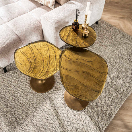 Table d'appoint Aurora M - Or Antique 50x55 cm 