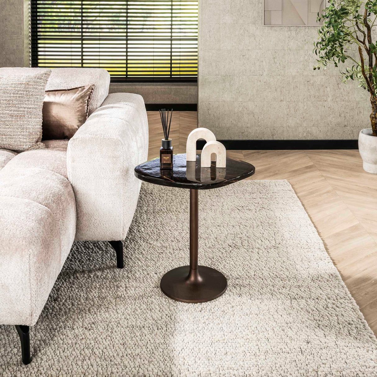 Table d'appoint Aris S – Cuivre antique 53x42x50 cm 