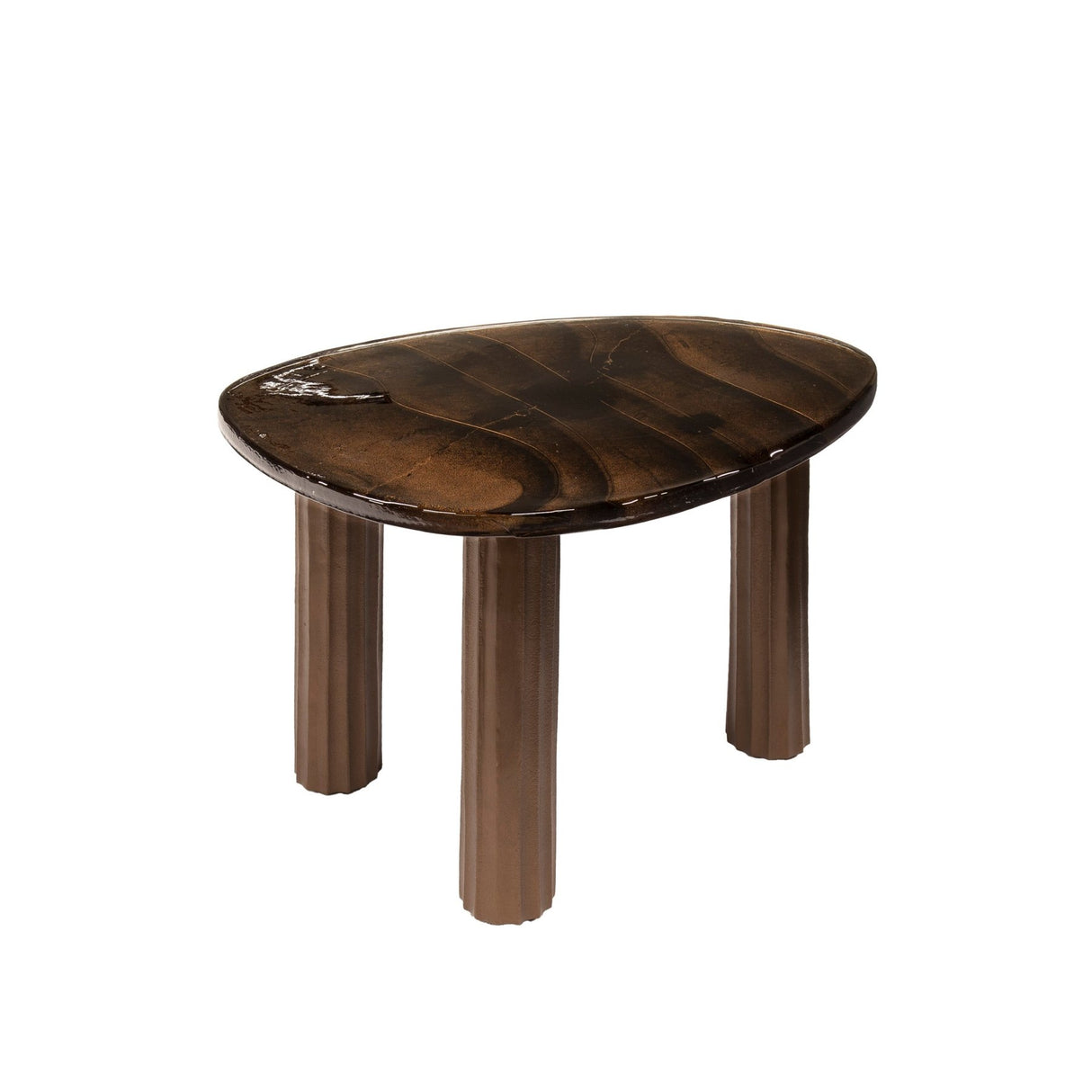 Table basse Aura M cuivre antique 62x45 cm 