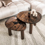 Table basse Vesta L cuivre antique 70x59 cm 