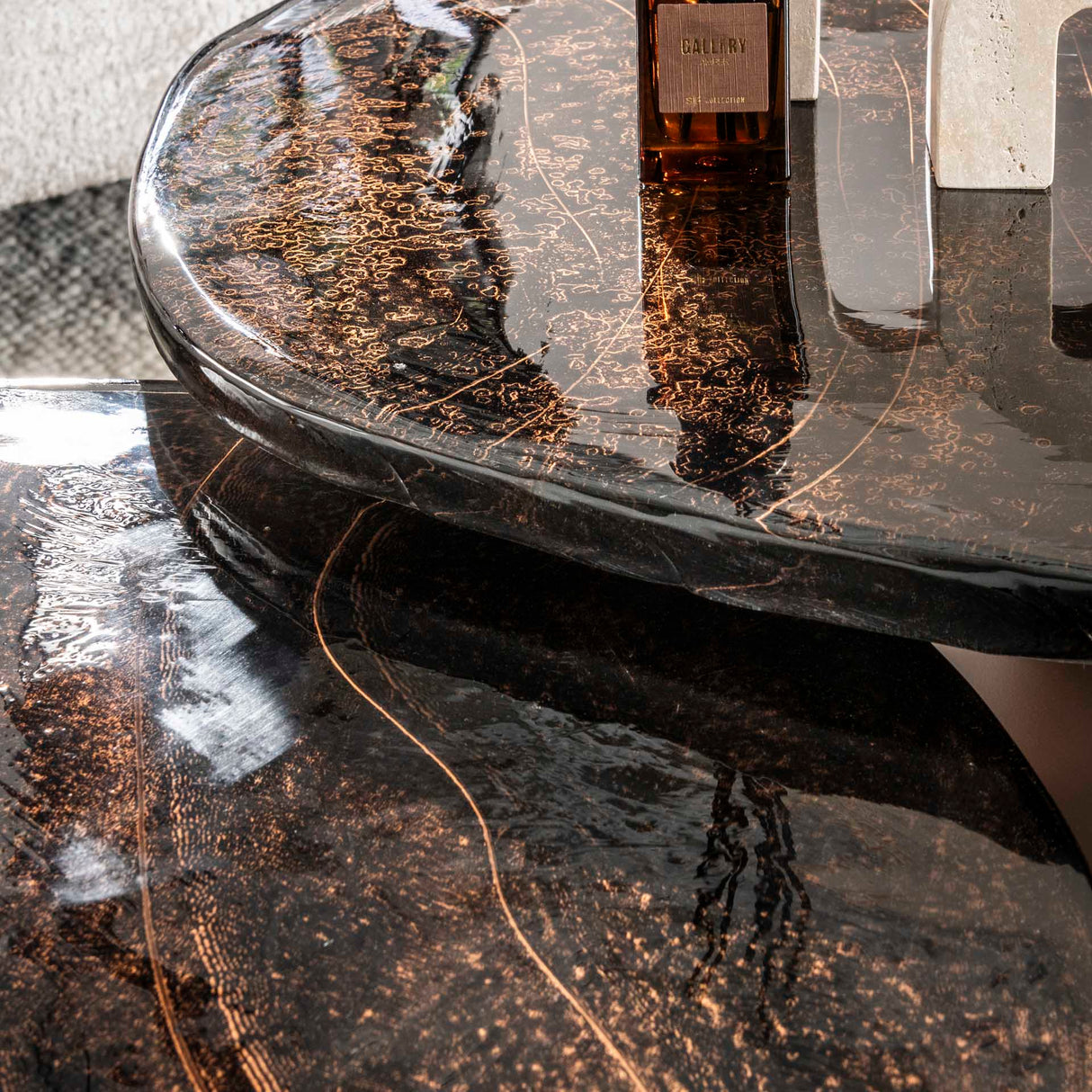 Ensemble de tables basses Aurora cuivre antique - ensemble de 2 