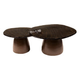 Ensemble de tables basses Aurora cuivre antique - ensemble de 2 