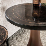 Table d'appoint Vesta en forme de goutte - Cuivre antique - 30x30x45 cm 