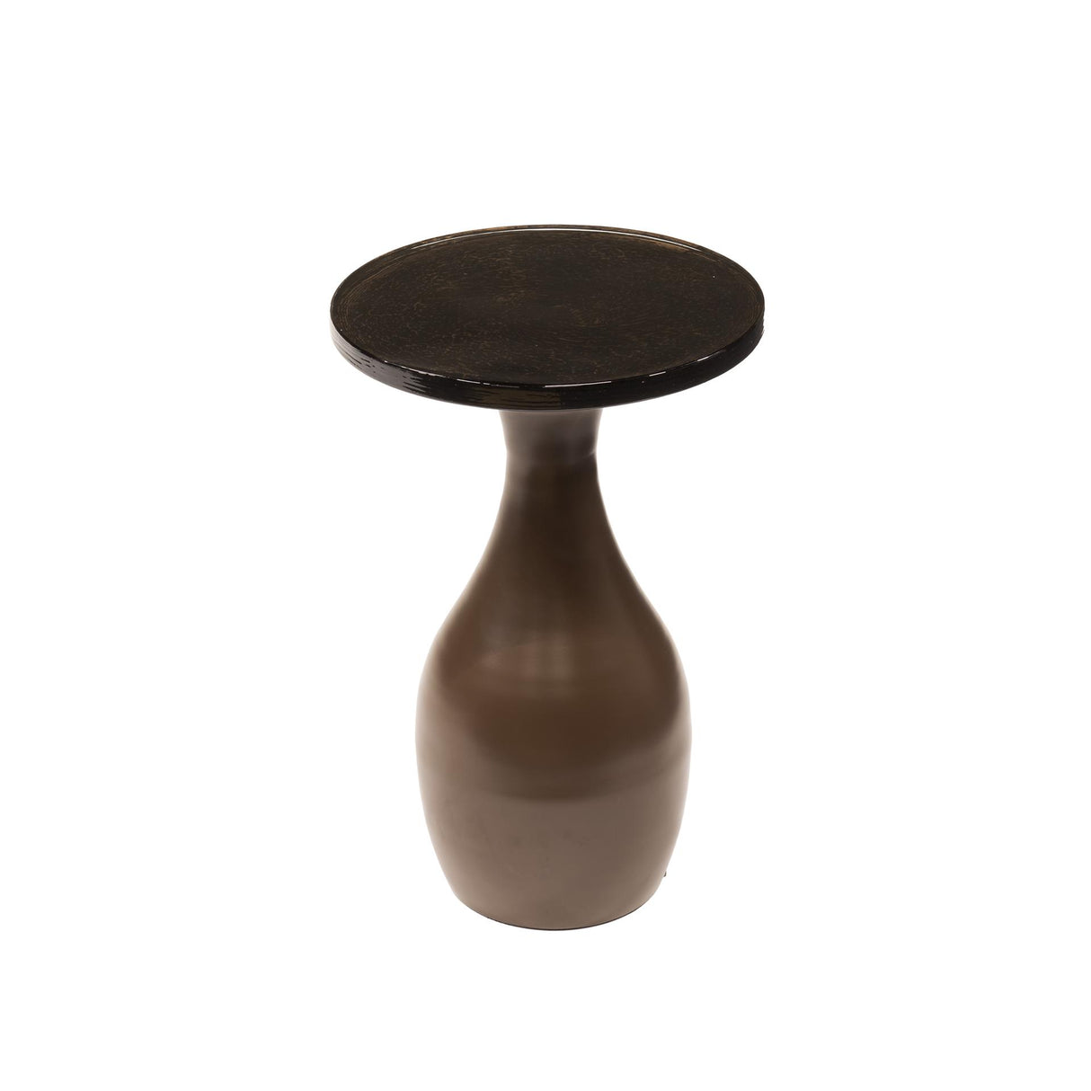 Table d'appoint Vesta en forme de goutte - Cuivre antique - 30x30x45 cm 