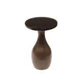 Table d'appoint Vesta en forme de goutte - Cuivre antique - 30x30x45 cm 