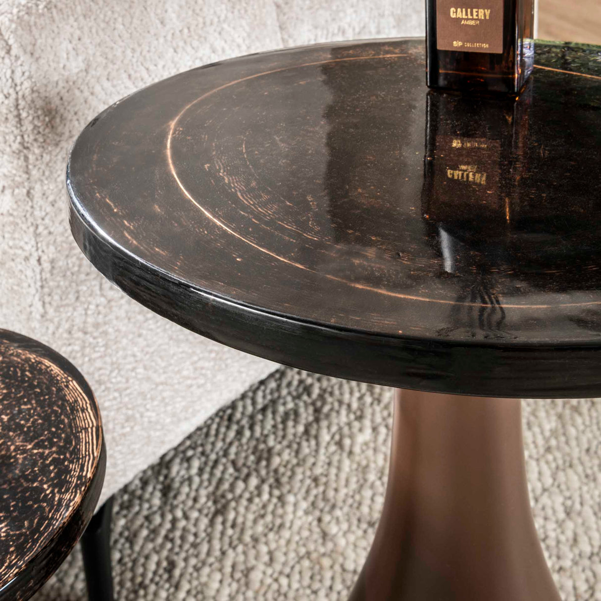 Table d'appoint Nova Cuivre Antique Goutte 60 cm 