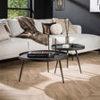 Tables basses - Ensemble de tables basses industrielles Owen en métal gris - Dimehouse