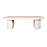 Table basse Zina 150 cm pierre blanc