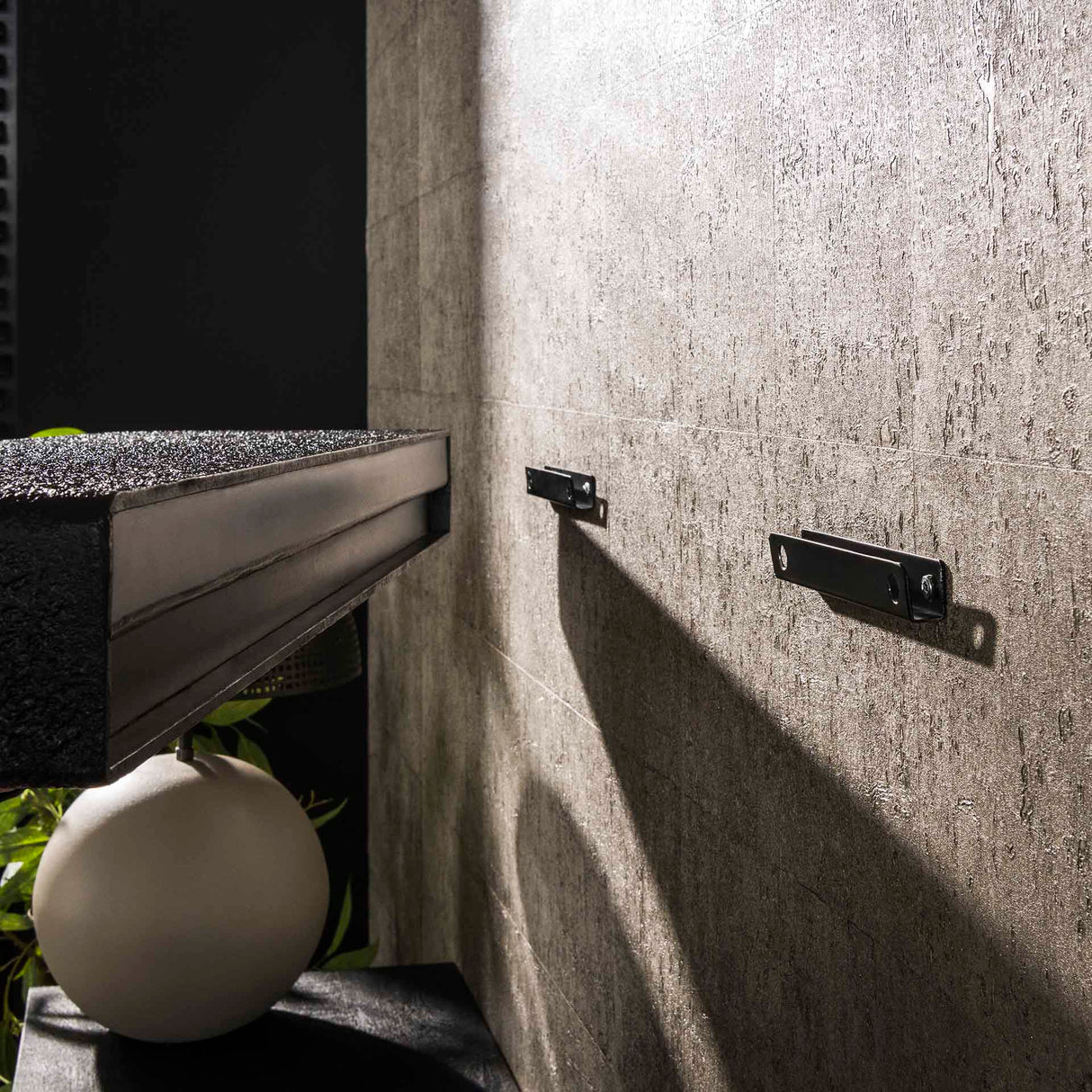 Étagère murale 100 cm Gris métallisé Aeris 