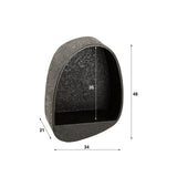 Étagère murale goutte métallique gris 34x21 cm Aeris 
