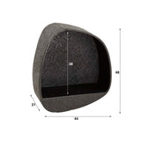 Étagère murale large en métal gris métallique 44x21 cm Aeris 